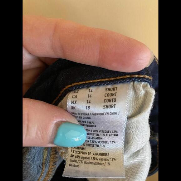 American Eagle Jeans Sz.14 Short Skinny Dark Wash - Picture 5 of 5